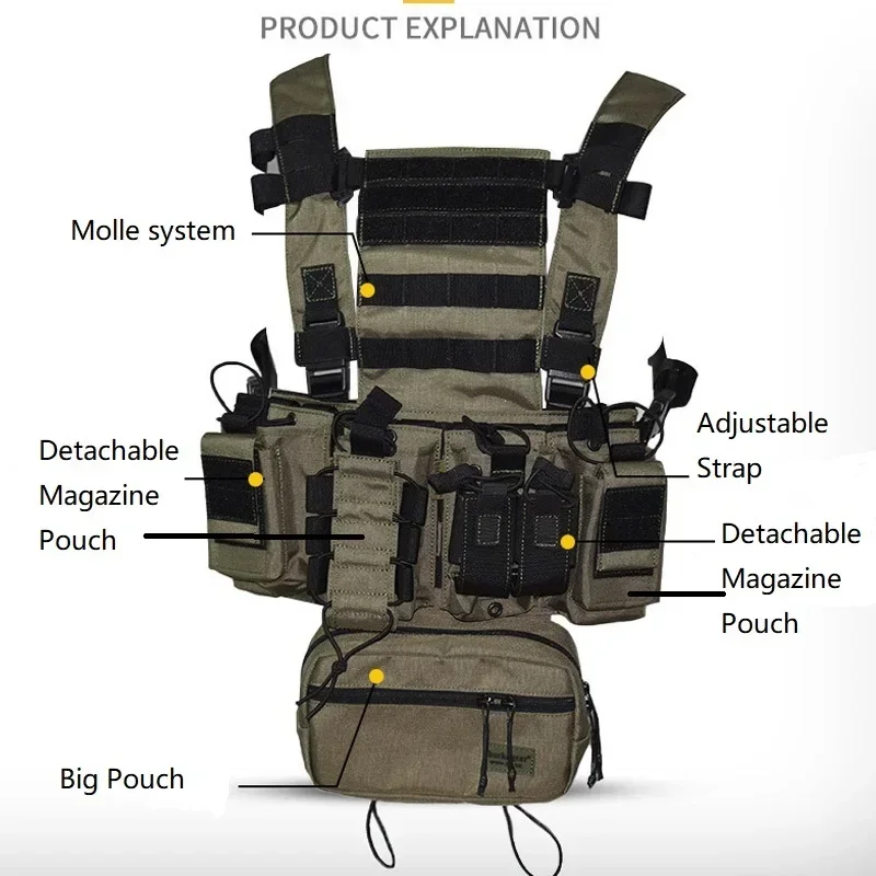 Gear For Crossfit - D3CR Chest Rig Vest Multicam Hitam