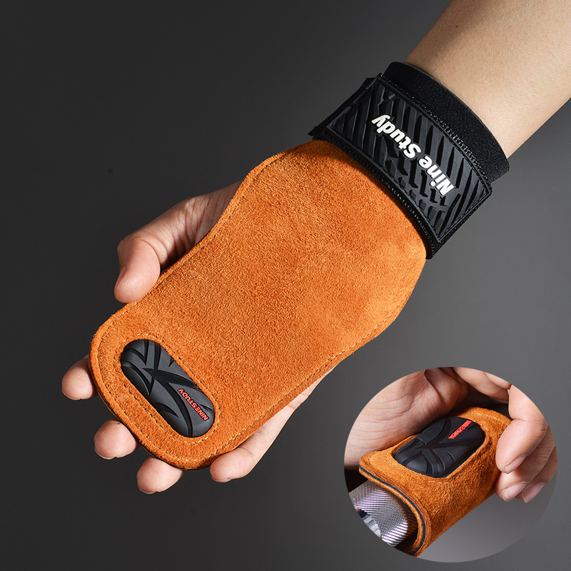 Crossfit Equipment - Sarung tangan olahraga kulit sapi, sarung